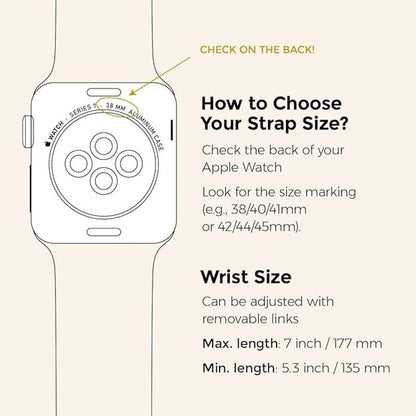 My Pretty Strap- Compatible Apple Watch Band - Stainless Steel IWatch Strap For Women - Adjustable Strap (5.3" - 7") - Series 1-10, SE & Ultra (38/40 41/42/44/45/49) - Gold Gemina.