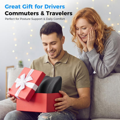 Lumbar Support Pillow For Car, Memory Foam Back Cushion For Lower Back Pain Relief, Ergonomic Car Seat Support With Breathable Airflow Channels For Driving, Office Chair, Wheelchair.