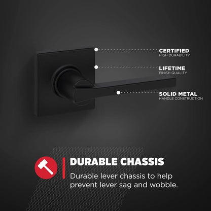 Kwikset Casey Interior Passage Door Handle, Lever For Closet And Hallway Doors