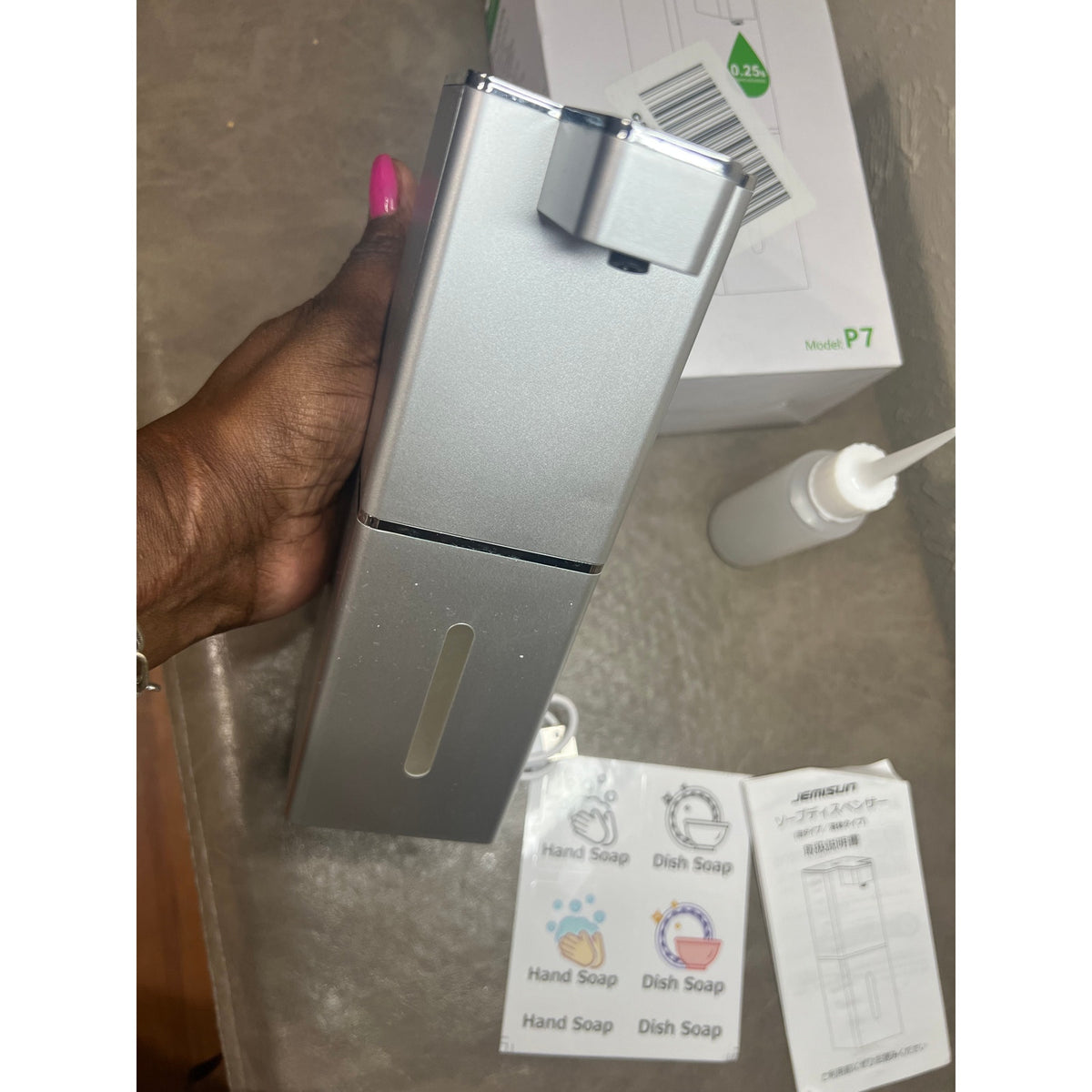 Automatic Liquid Soap Dispenser Touchless Soap Dispenser 380ml/12.8oz Rechargeab