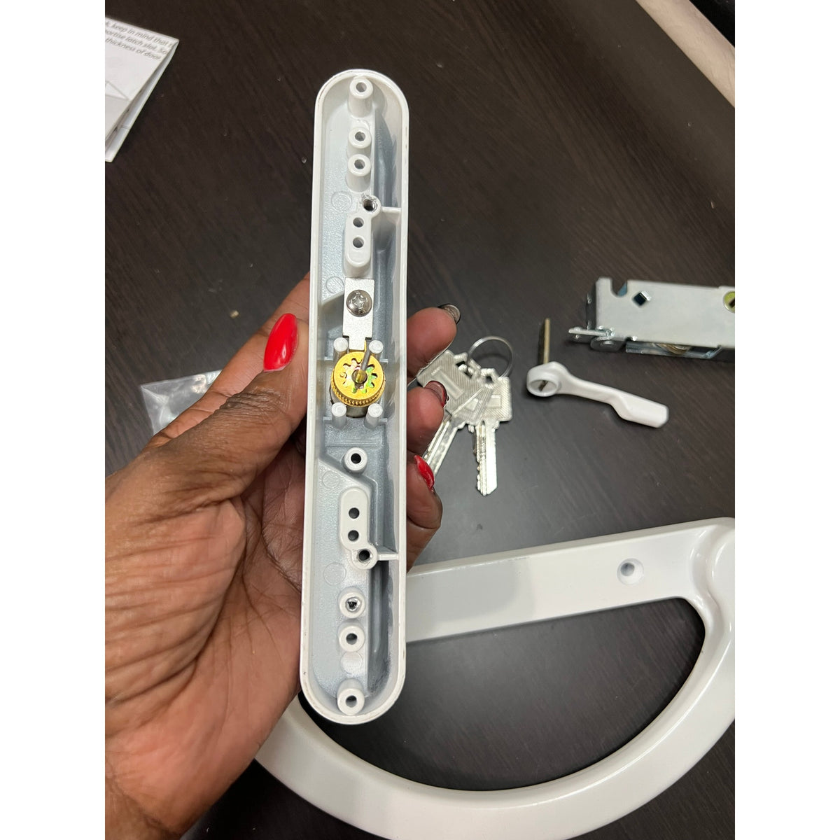 HILLMASTER Sliding Glass Door Handle With Mortise Lock And Key Cylinder,Patio