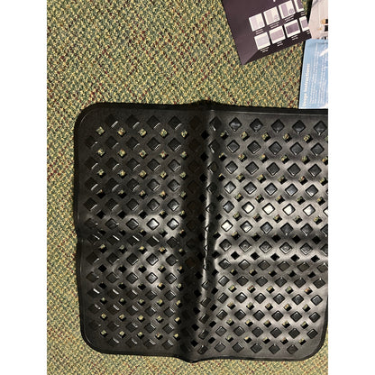 Yimobra Square Shower Mat Non Slip, Super Strong Suction Cups, 21"X21",Black