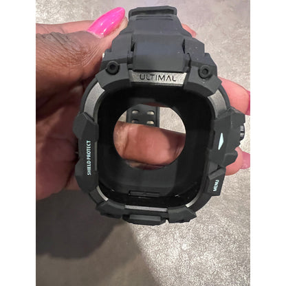 ULTIMAL Rugged Case With Band For Apple Watch 49mm,Compatible With Black, 49mm