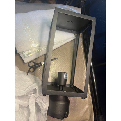 Windben Large 15 Inch Outdoor Post Light,Waterproof Cast Aluminium Lamp Post