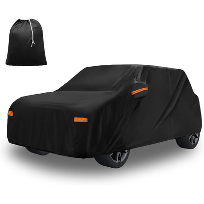 X AUTOHAUX Car Cover For MINI COOPER 2DR 2002-2021 210D-PU Outdoor FullCar-Black