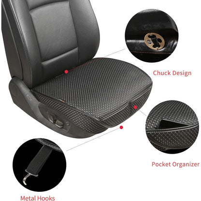 Auto Newer 2 PCS Breathable Universal Four Seasons Car Seat Cover(Black+Grey)2pc