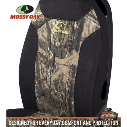 Mossy Oak High Back Camo Seat Covers, Airbag Compatible, Large Size To Fit Truck Seats - Made With Cotton & Suede Fabric - Official Licensed Product.