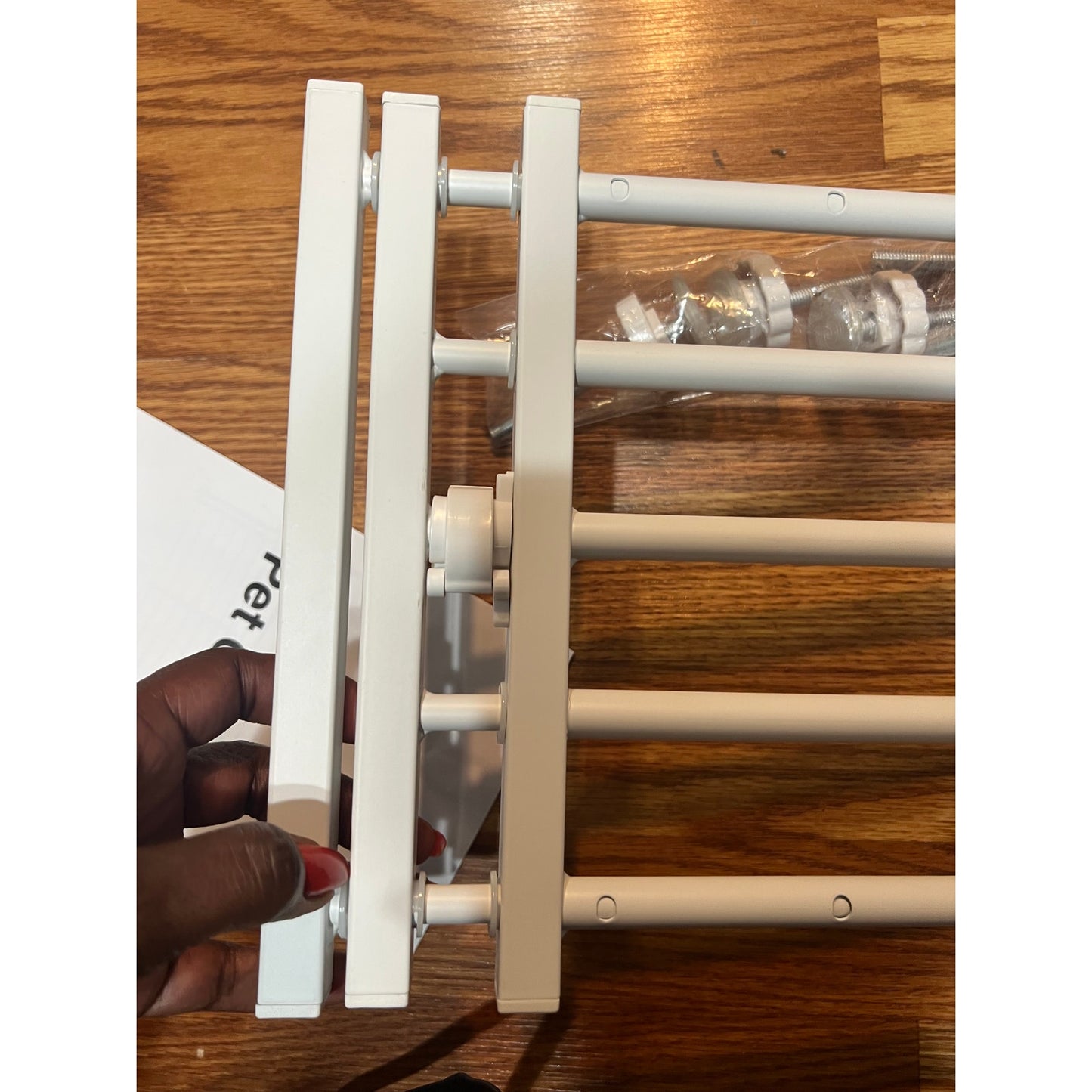 Malier Dog Gate With A Small Door, Extra Wide All Metal Short Dog Gate Pet Gate For Stairs, 10'' Tall Pressure Mount Easy Step Over Puppy Gate Low Gate For Doorways.