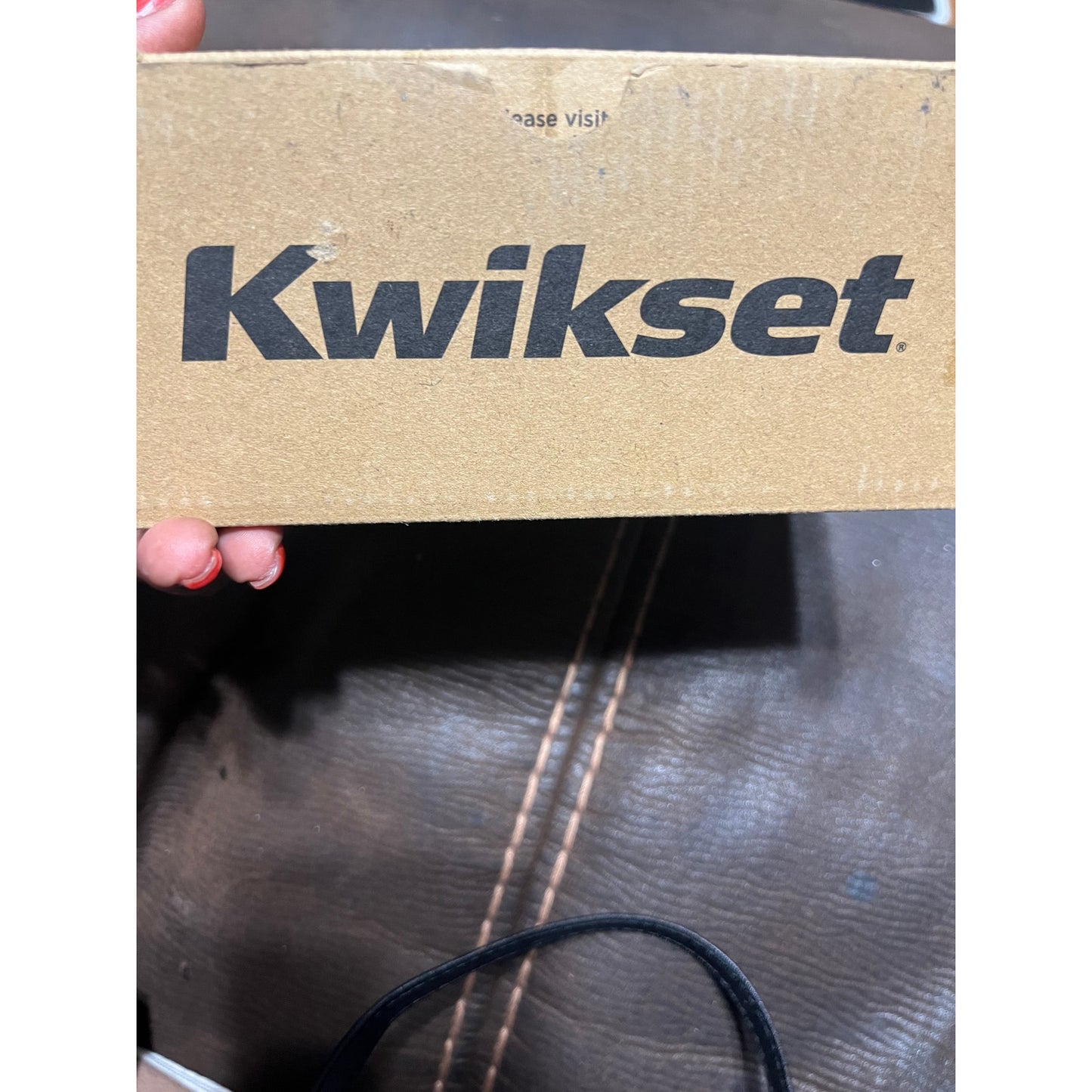 Kwikset Balboa Entry Door Handle With Lock And Key, Secure Keyed-Brown