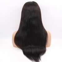24" 13x4 Lace Wig #1 Jet Black Straight Hair 180% Density