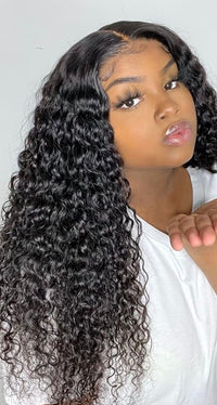 18" Human Hair 13x4 Lace Front Deep Wave 180% Density